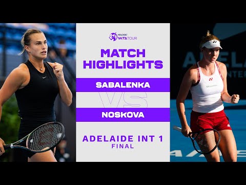 Aryna Sabalenka vs. Linda Noskova | 2023 Adelaide International 1 | WTA Match Highlights