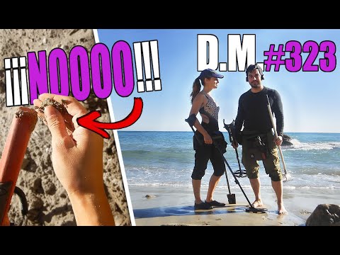 Buscando TESOROS EN LA PLAYA con Alba y el detector de metales XP Deus 2 - Detección Metálica 323