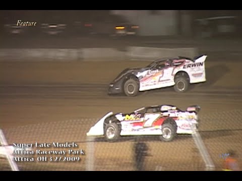 Super Late Models - Attica Raceway Park 3.27.2009 - dirt track racing video image