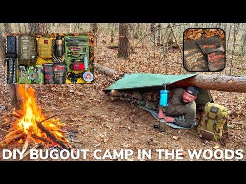 Solo Overnight Using a DIY Bugout Bag in The Woods and Lamb Stew