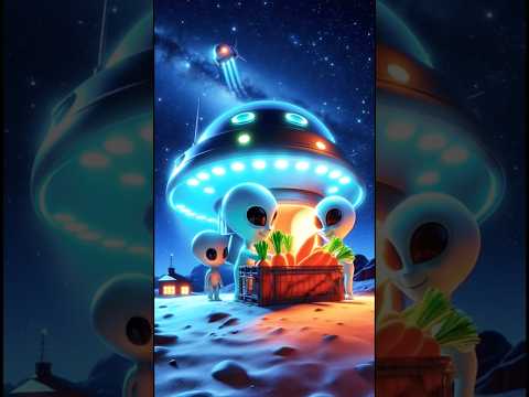 the farmer and the pigeon are growing carrots and some alien ships arrive there 😭 #ai #farmer