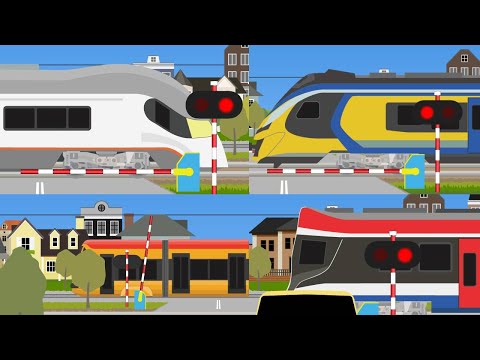 Polish Railroad Crossing and Trains　Przejazd kolejowy