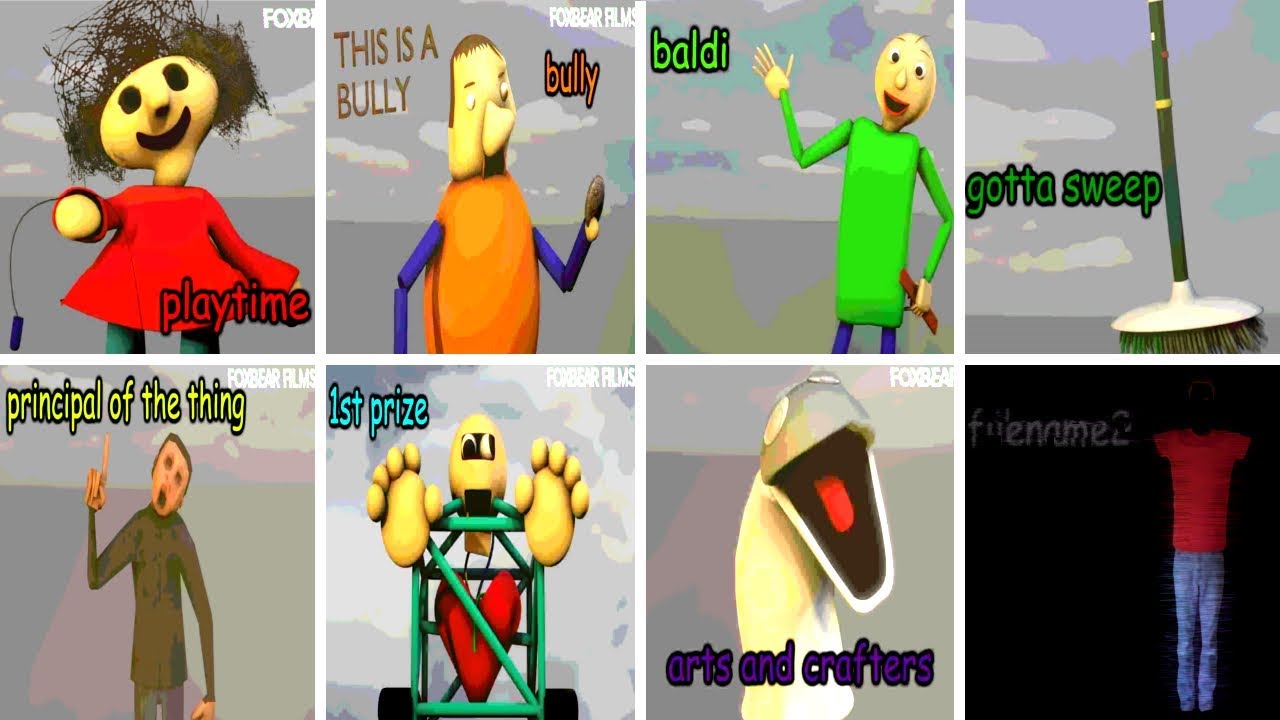 All Characters & Voices v1.3.2 - Baldi's Basics in Education and ...