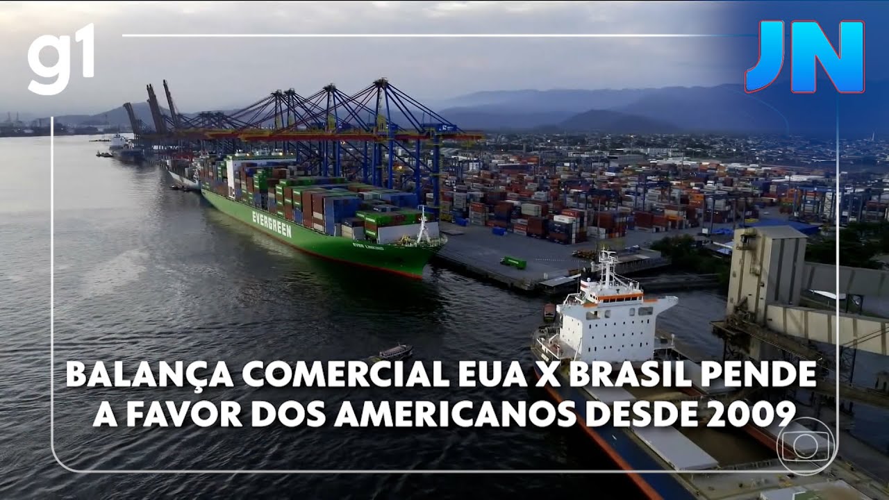 JN Trump alega que comércio com Brasil é injusto mas balança comercial favorece os EUA desde 2009