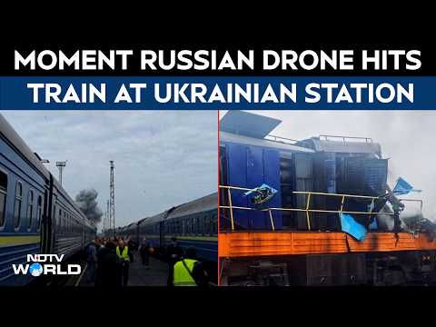 Russian Drone Strikes Train Near Ukraine-Poland Border