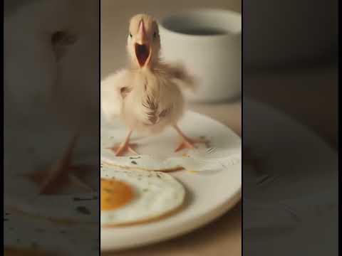 Bro… my omelet just hatched a chicken! 😱🐣 #CrazyBreakfast #FunnyVideo #SurpriseMoment #omelette