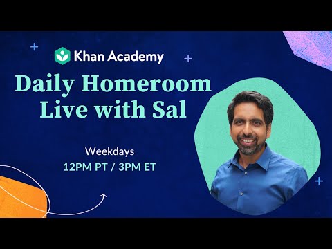 Daily Homeroom Live with Sal: Monday, April 20