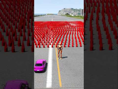 🚗💥 Big vs Small Cars & Sharp Nails #32 - BeamNGdrive - BeamngMars-tk