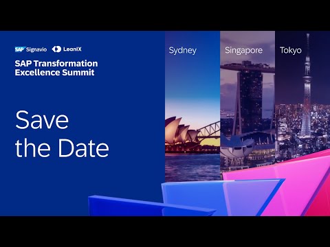 SAP Transformation Excellence Summit in APJ – Save the Date and Register Now
