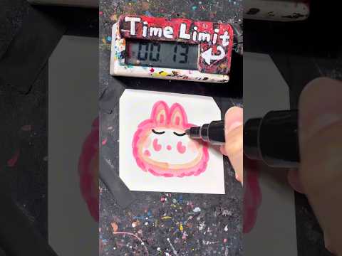 【ASMR】Drawing Labubu🩷in 40Sec