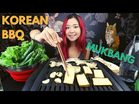 KOREAN BBQ MUKBANG (VEGAN) - my fave way to eat TONS of veggies / Munching Mondays Ep.102