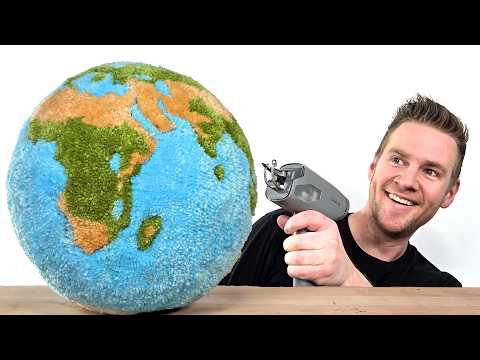 Tufting a 3D RUG of the globe!
