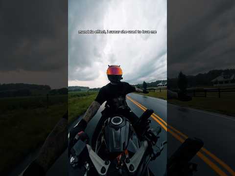 having a breakdown in the rain so no one can see me crying 🥲 #motorcycle #breakup