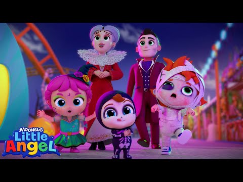Halloween Carnival Song 🎃🎡 | Little Angel Color Songs & Nursery Rhymes | Learn Colors & Shapes