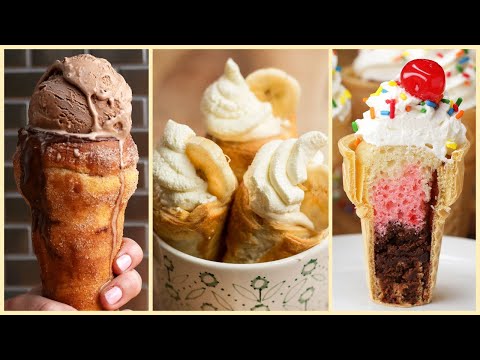 Home-made ice cream cones!