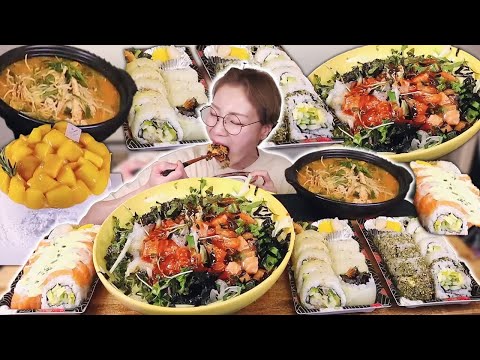 시~원 새콤 회덮밥 & 알탕 🥰 후식은 투썸 망고생 🥭250707/Mukbang, eating show