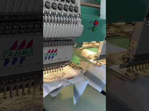 #embroiderymachine #tajimaembroiderymachine #mightyhoop #magnetichoop #apparel #spookyseason #towel