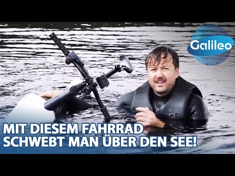 Wasserbike im Test: Mit diesem Fahrrad schwebt man über den See!