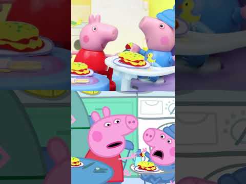 Histórias E Brinquedos: O Grande Jantar da Evie 🍽️ #PeppaPig #Brinquedos #Shorts