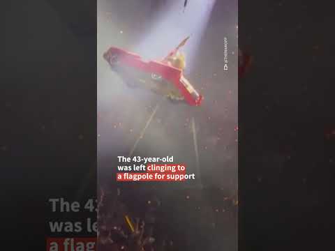 Flying car malfunctions at Beyonce concert in Texas | AFP #shorts