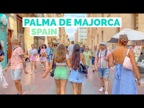 Palma, Spain 🇪🇸 - SUMMER PARADISE 4K-HDR Walking Tour (▶125min)