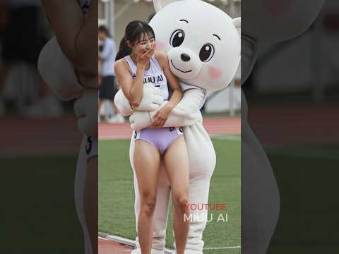 선수에게 달려드는 마스코트의 정체? 🌟 #육상선수 #피겨 #beauty #볼트 #여자모델#수영선수 #아이돌