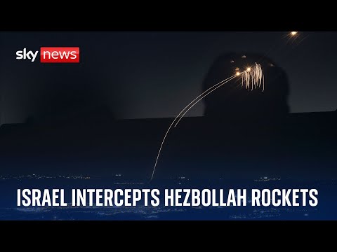 Israel intercepts barrage of rockets fired by Hezbollah