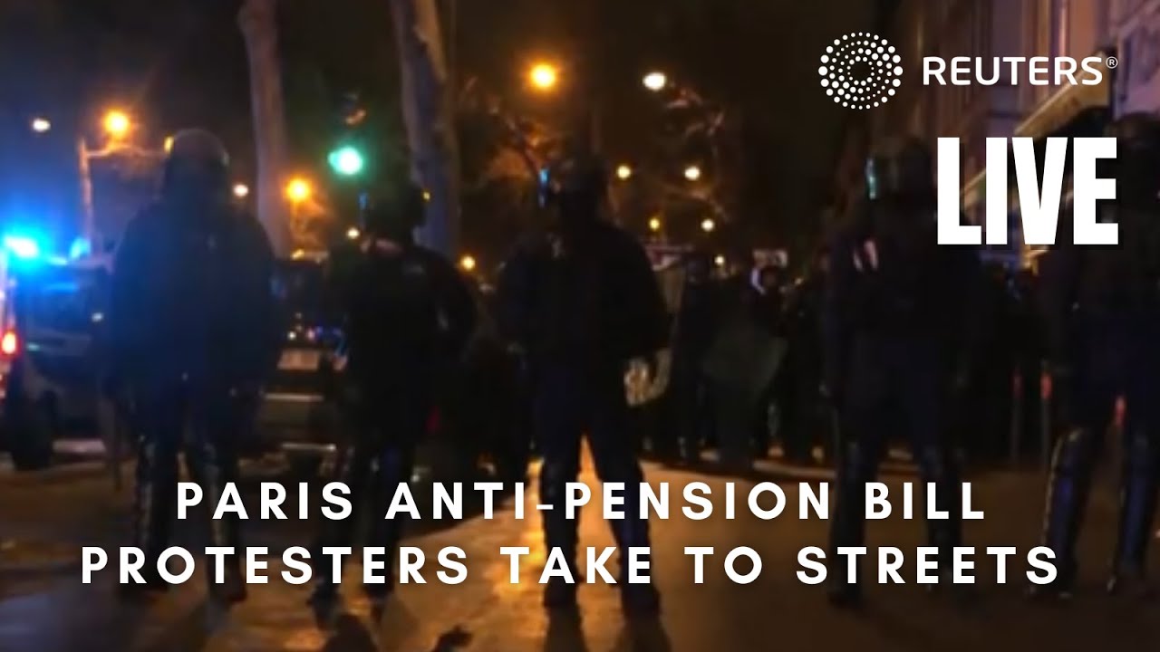 LIVE: Tensions high in Paris as anti-pension bill protesters take to the streets
