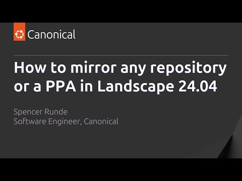 How to mirror any repository or a PPA in Landscape 24.04