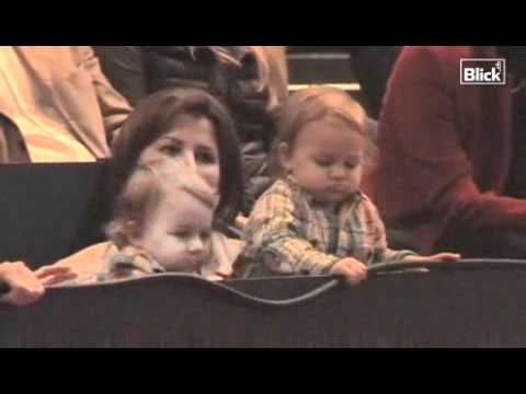 Roger Federer Twin Daughters at Swiss Open 2010