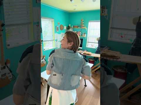 古着デニムでお洋服 #sewing #diy