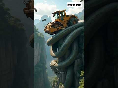 Giant Snake Amd JCB #shorts #amazing