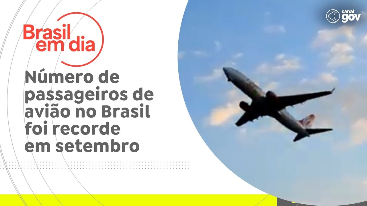 Número de passageiros de avião no Brasil foi recorde em setembro  TV Online Número de passageiros de avião no Brasil foi recorde em setembro