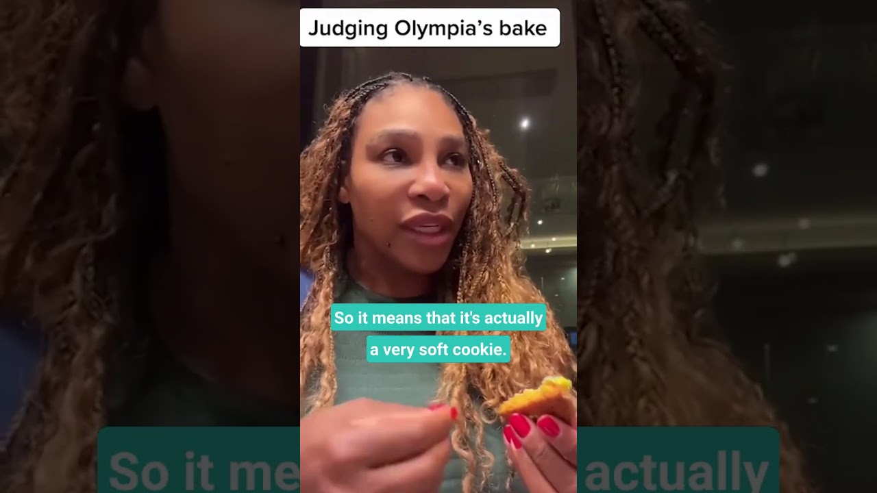 Serena Williams judges daughter’s cookies like Paul Hollywood #shorts
