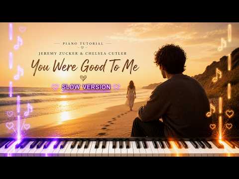You Were Good To Me Jeremy Zucker Beginner Piano Tutorial (SLOW)