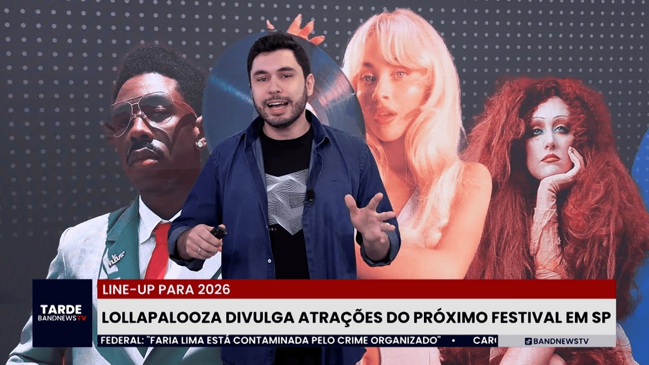 Sabrina Carpenter é a artista mais buscada do lineup do Lollapalooza 2026
