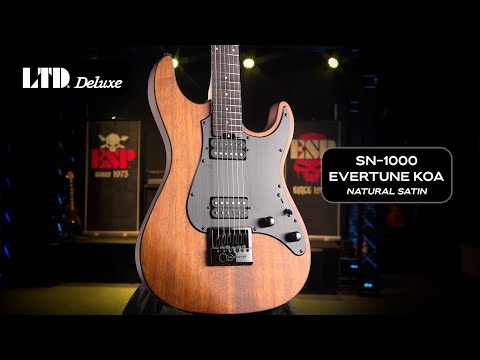 ESP Guitars: LTD Deluxe SN-1000 EverTune Koa Demo by Rodney Dudum