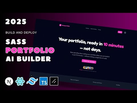 Let's build a Full-stack SASS AI Portfolio Builder from Scratch with Next.js (2025) - Backend API