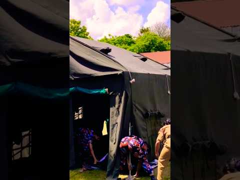 ncc cadets camp tent pol fix karte hue || ncc tent pitching #ncccamp #indianarmy #indianmilitary
