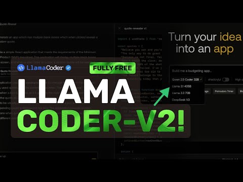 Llama DeepSeek Coder V2 : This FULLY FREE Coder BEATS V0 & BOLT!