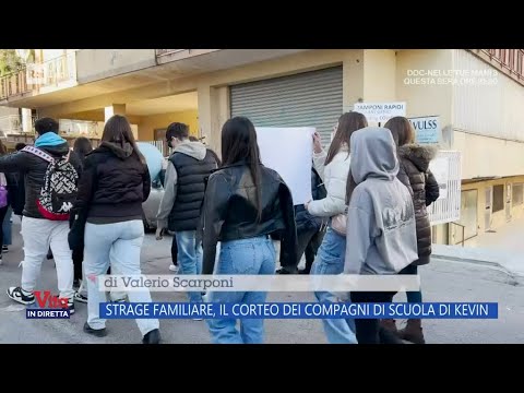 Strage familiare, il corteo dei compagni di Kevin - La vita in diretta 15/02/2024