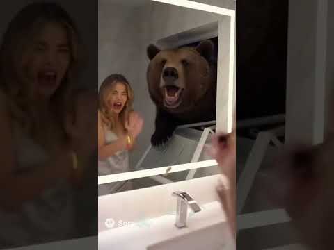 She Just Wanted Perfect Lips… Not a Bear Kiss! 🐻💋 #shorts #bear #lipstick