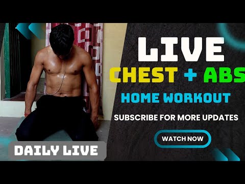 🔥 Chest + Abs Live Workout | Build Strength & Core Power | Home Gym Session 💪