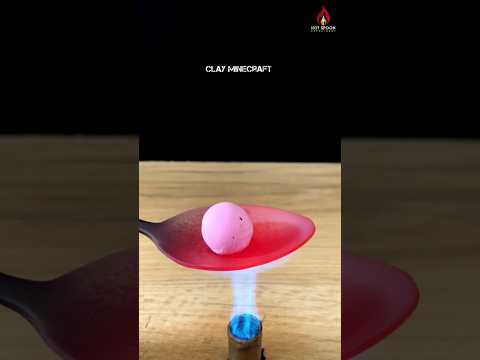 1000°C Hotspoon VS Clay Minecraft 😱#satisfyingvideo #relexing #foryou #usa🇺🇸 #blaze