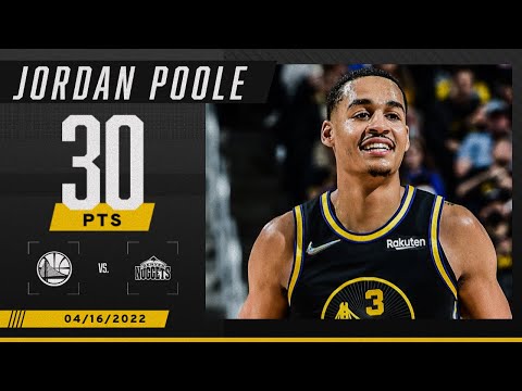 Jordan Poole makes Warriors HISTORY in his playoff debut!  30 PTS & 3 AST video clip