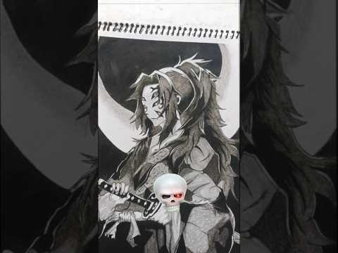 how to draw kokushibu drawing #drawing #art #anime #shorts #kokushibo #like #comment