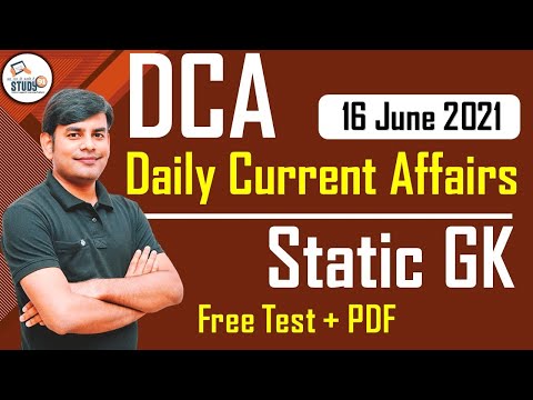 16 June 2021 Current Affairs in Hindi | Daily Current Affairs 2021 | Study91 DCA By Nitin Sir