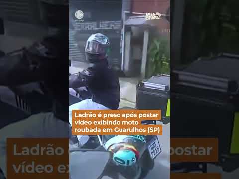 Ladrão é preso após postar vídeo exibindo moto roubada em Guarulhos (SP) #Shorts #FalaBrasil