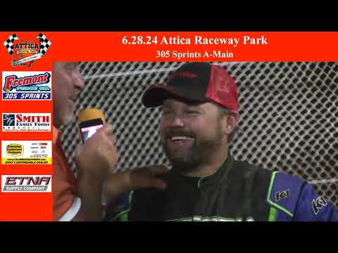 6.28.24 Attica Raceway Park 305 Sprints A-Main - dirt track racing video image