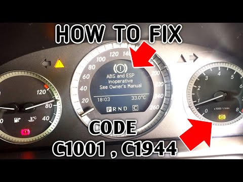 Come si resettano le spie ABS e ESP accese e come si risolve il problema con il modulo di controllo della centralina ABS in una Mercedes Benz W204